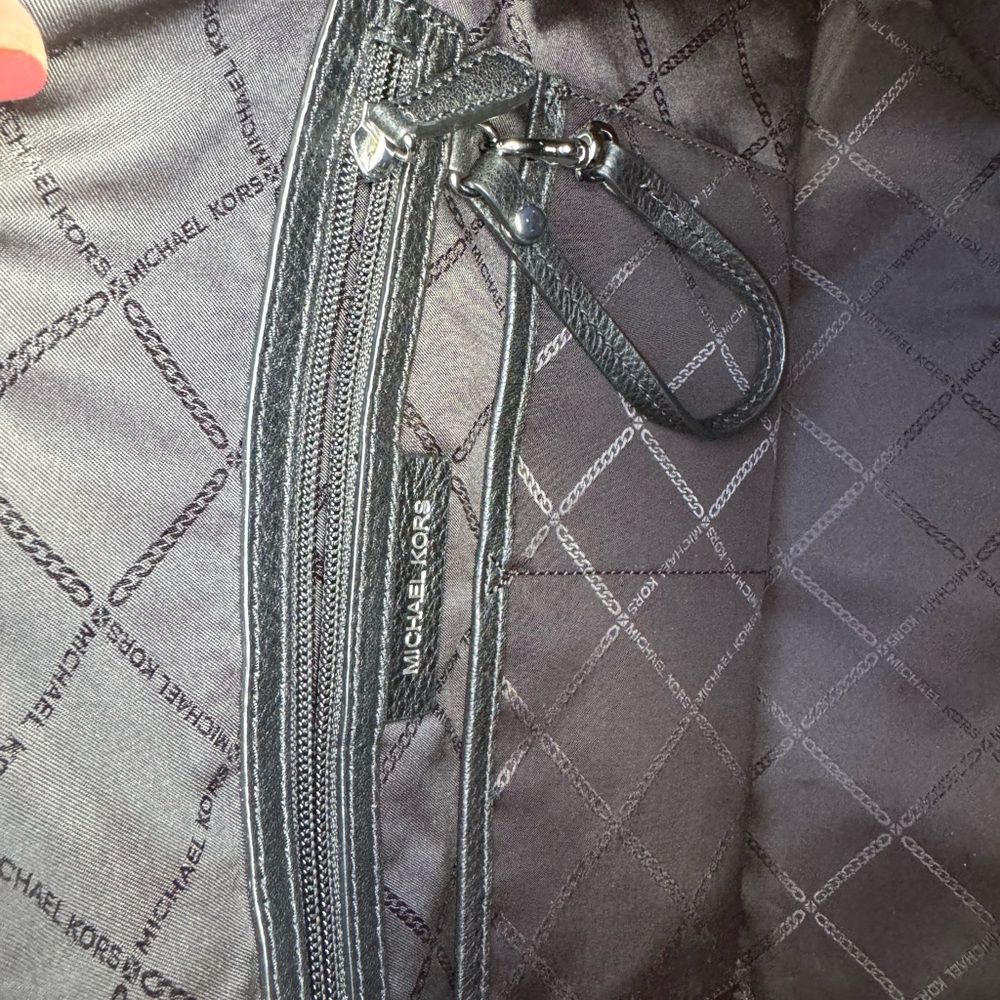 Michael Kors Lexington Shoulder Bag Black with Silver Hardware Braided Straps - Picture 6 of 8